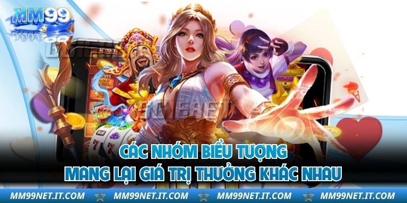 Các nhóm biểu tượng mang lại giá trị thưởng khác nhau