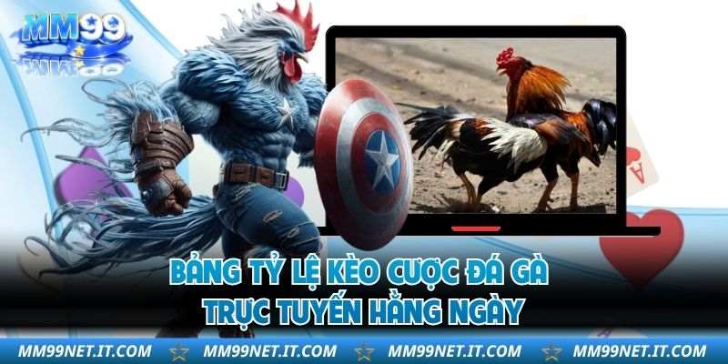 Bảng tỷ lệ kèo cược đá gà trực tuyến hằng ngày
